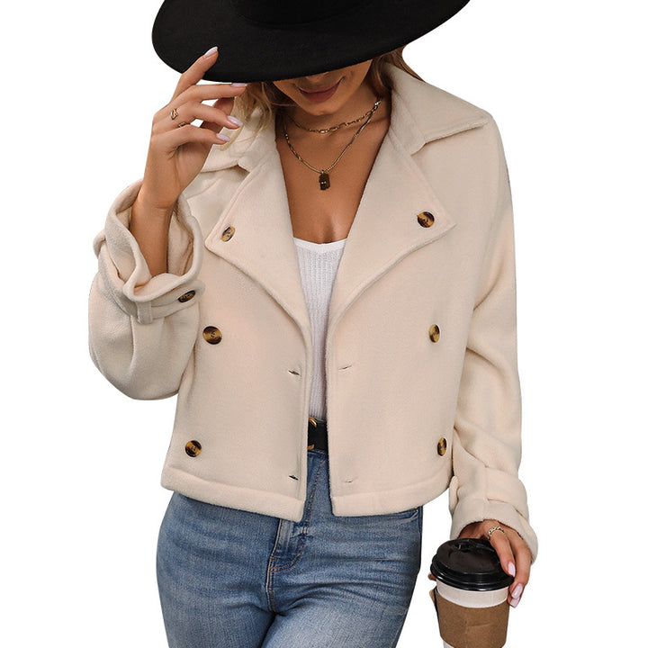 Damen cropped Blazerjacke mit doppelter Knopfleiste Drune