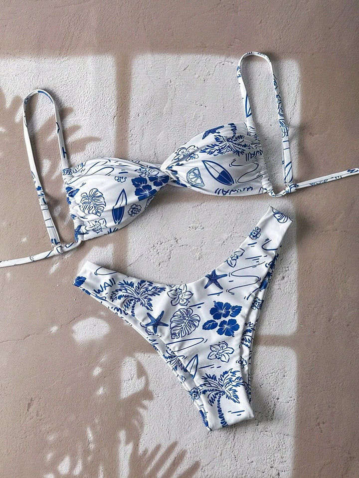 Damen Floral Bikini-Set Drune