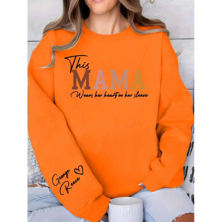 Damen Sweatshirt mit inspirierendem Mama-Aufdruck und bequemer Passform Drune