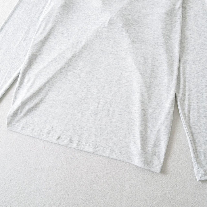 Damen Lässiges Langarmshirt mit weitem Schnitt und bequemer Passform Drune