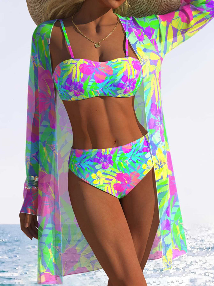 Damen Strandkleid mit floralem Muster Drune