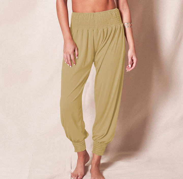 Damen weiche und bequeme Relax-Hosen mit elastischem Bund und buntem Design Drune