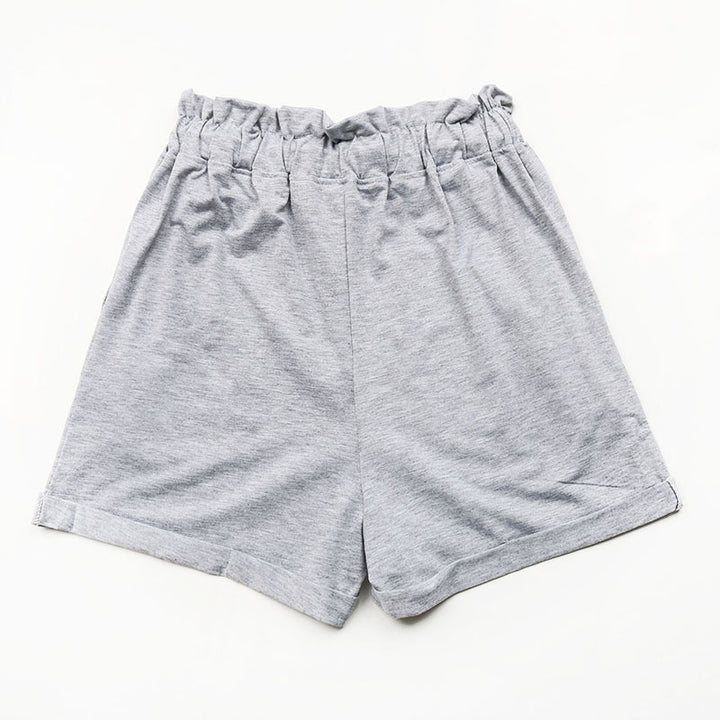 Damen lässige Freizeitshorts mit verstellbarem Bund und dekorativen Knöpfen Drune
