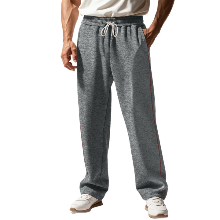 Herren nan locker sitzende Sweatpants mit seitlicher Ziernaht, elastischem Komfortbund und tiefen Eingrifftaschen Drune