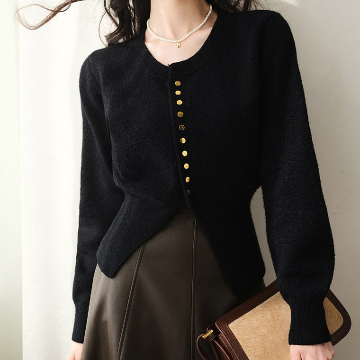 Damen Strickcardigan mit dekorativen Knöpfen und lässigem Schnitt Drune