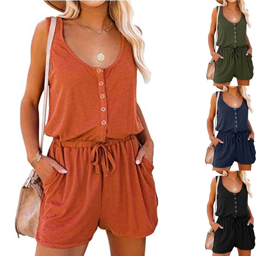 Damen Freizeit Button-Up Overall Drune