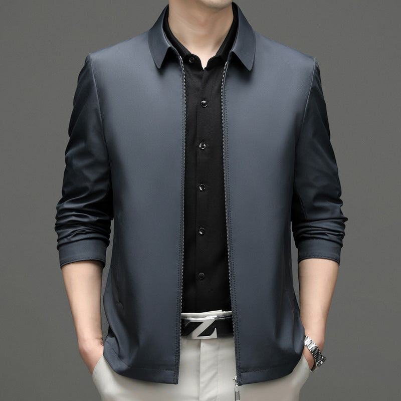 Herren Übergangsjacke mit elegantem Stehkragen und flexiblem Reißverschluss Drune