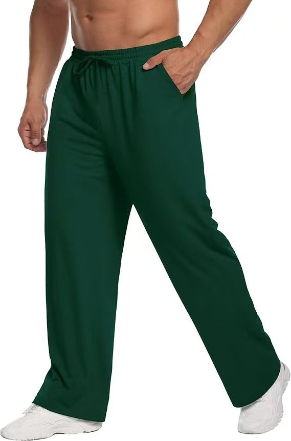 Herren nan locker fallende Loungehose aus softem Jersey mit Kordelzug, elastischem Bund und geradem Bein Drune