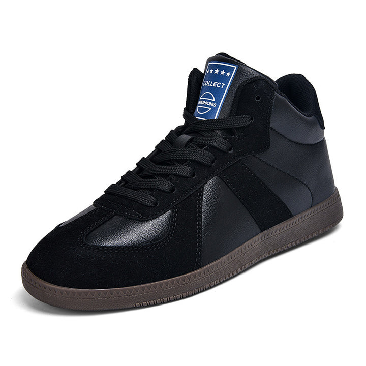 Unisex nan urbaner Tennis-Sneaker mit Veloursleder-Overlays gepolstertem Fersenkragen und vulkanisierter Gummisohle Drune
