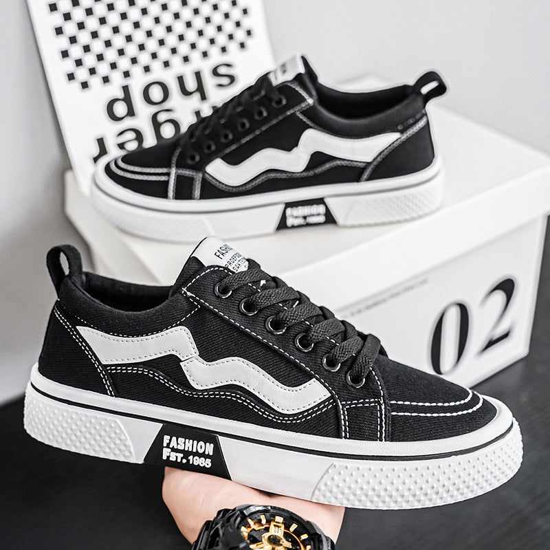 Damen lässige und strapazierfähige Sneakers mit modischen Kontrastelementen Drune
