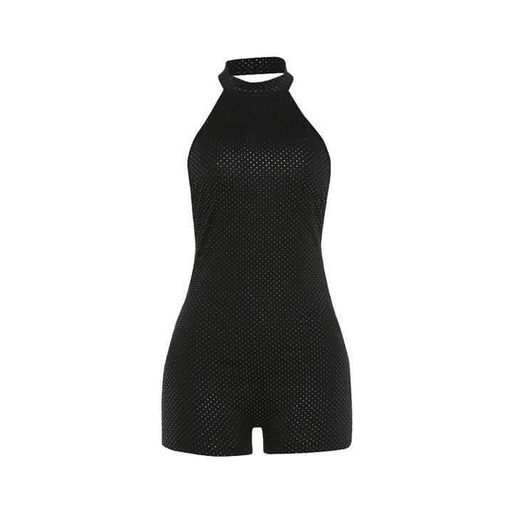 Damen Sportlicher Einteiler mit Hochkragen und atmungsaktivem Mesh Drune