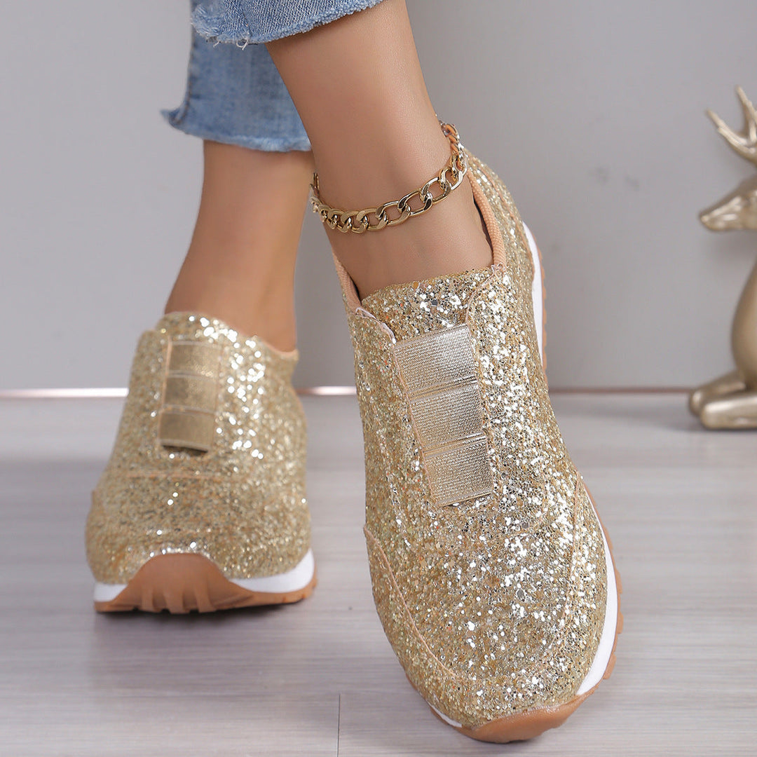 Damen Glitzernde Sneakers im sportlichen Design Drune