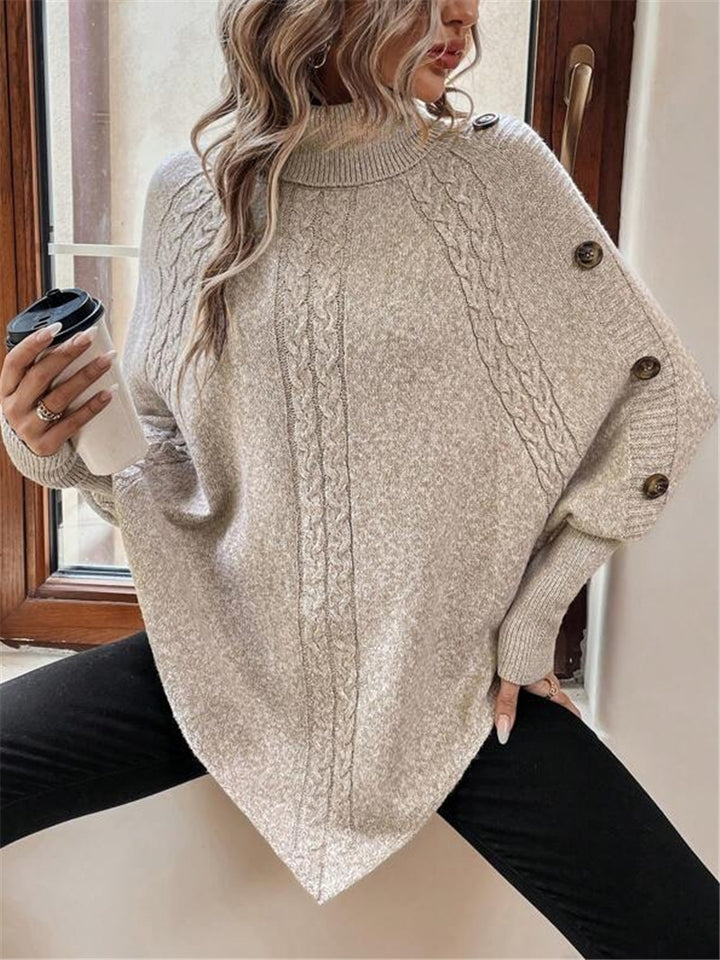 Damen Strickpullover mit eleganten Knopfdetails und lässigem Schnitt Drune