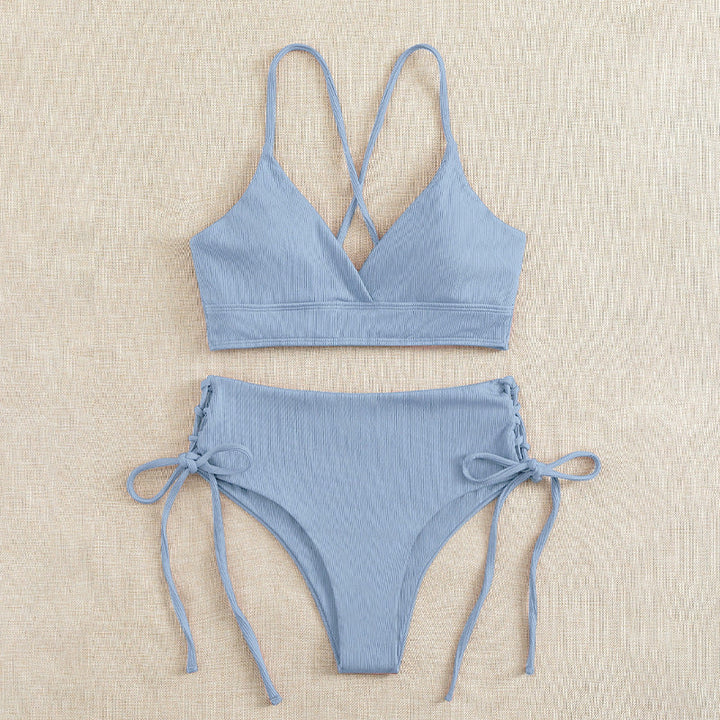 Damen Bikini-Set mit verstellbaren Trägern und raffinierten Schnürdetails Drune