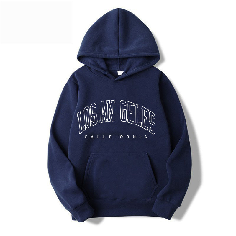 Damen Kapuzenpullover mit modernem Los Angeles Print und weitem Schnitt Drune
