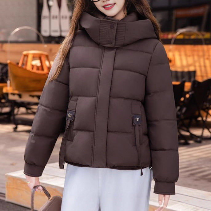 Damen modische Steppjacke mit hohem Kragen und praktischen Taschen Drune
