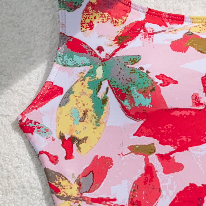 Damen Einteiliger Badeanzug mit floralem Muster Drune