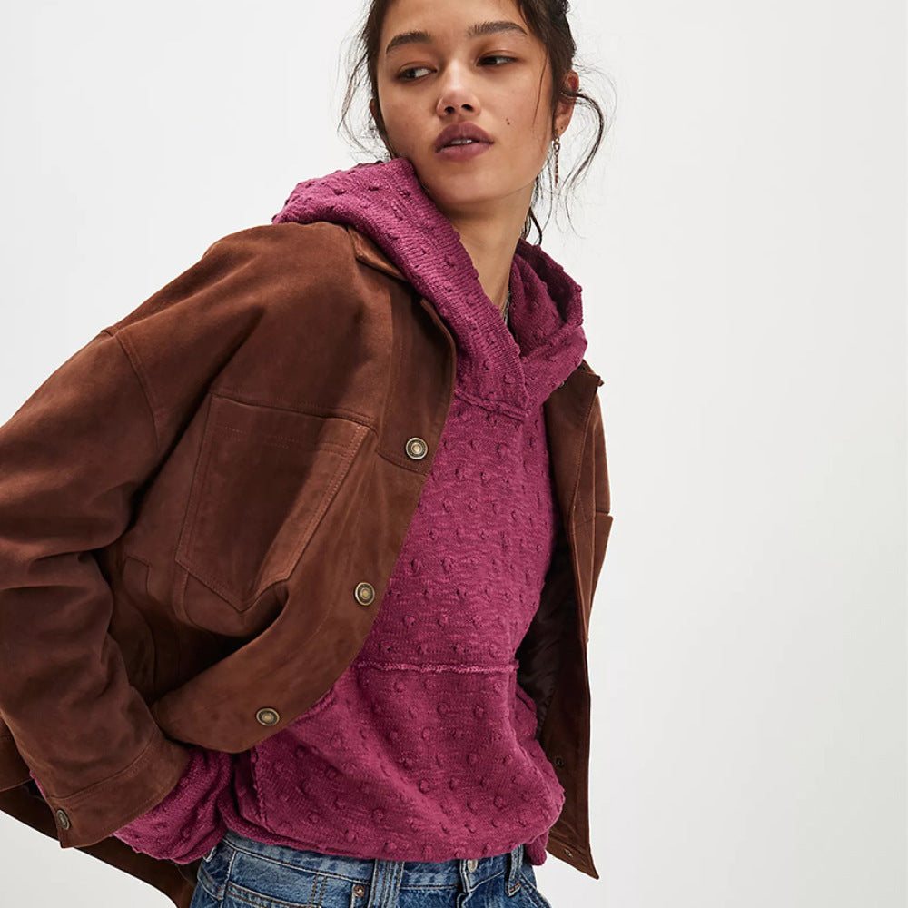 Damen Bequemer Oversized Pullover Drune
