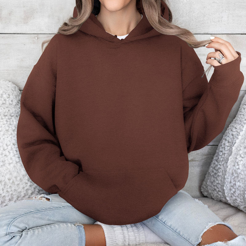 Damen lässiger Hoodie mit kängurutasche und gemütlichem Schnitt Drune