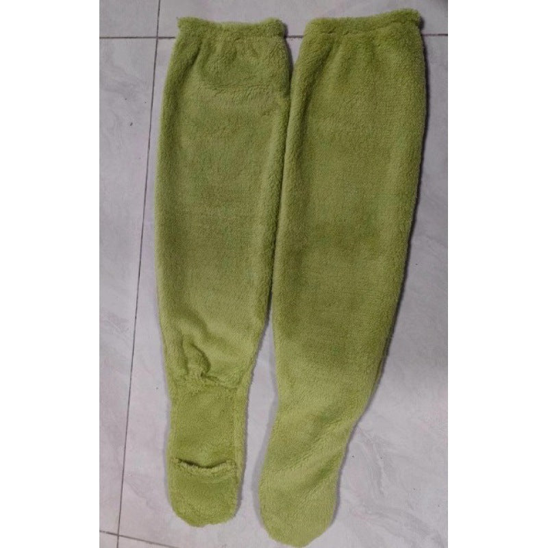 Damen Kuschelige Overknee-Socken aus weichem Fleece Drune