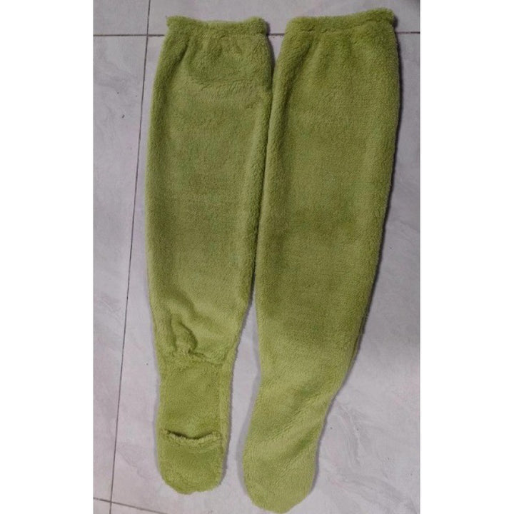 Damen Kuschelige Overknee-Socken aus weichem Fleece Drune