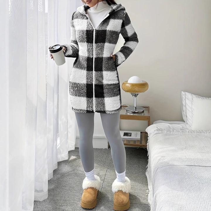 Damen Leopardenmuster Plüschjacke Drune