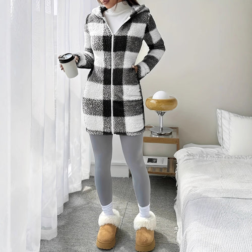 Damen Leopardenmuster Plüschjacke Drune