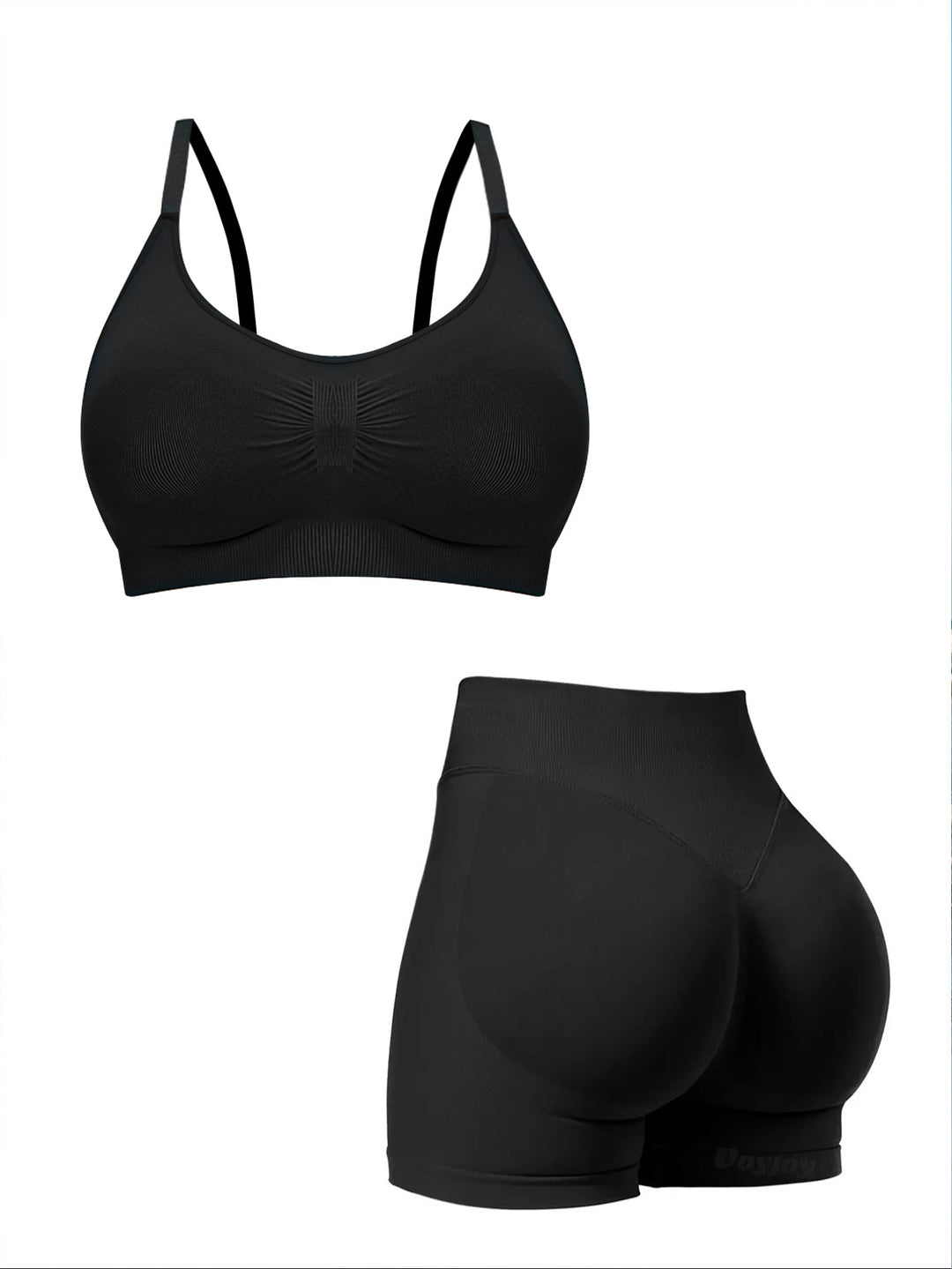 Damen sportlicher Bralette-BH mit nahtloser Passform und elastischem Unterband Drune