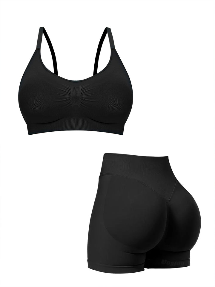 Damen sportlicher Bralette-BH mit nahtloser Passform und elastischem Unterband Drune