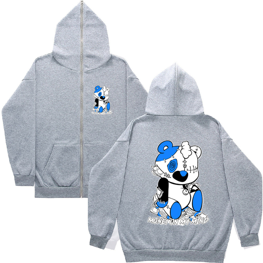 Damen bequemer Kapuzenpullover mit auffälligem Grafikdruck Drune