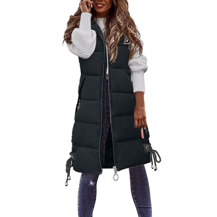 Damen Modische Steppweste mit praktischen Taschen und verstellbarem Gummizug Drune