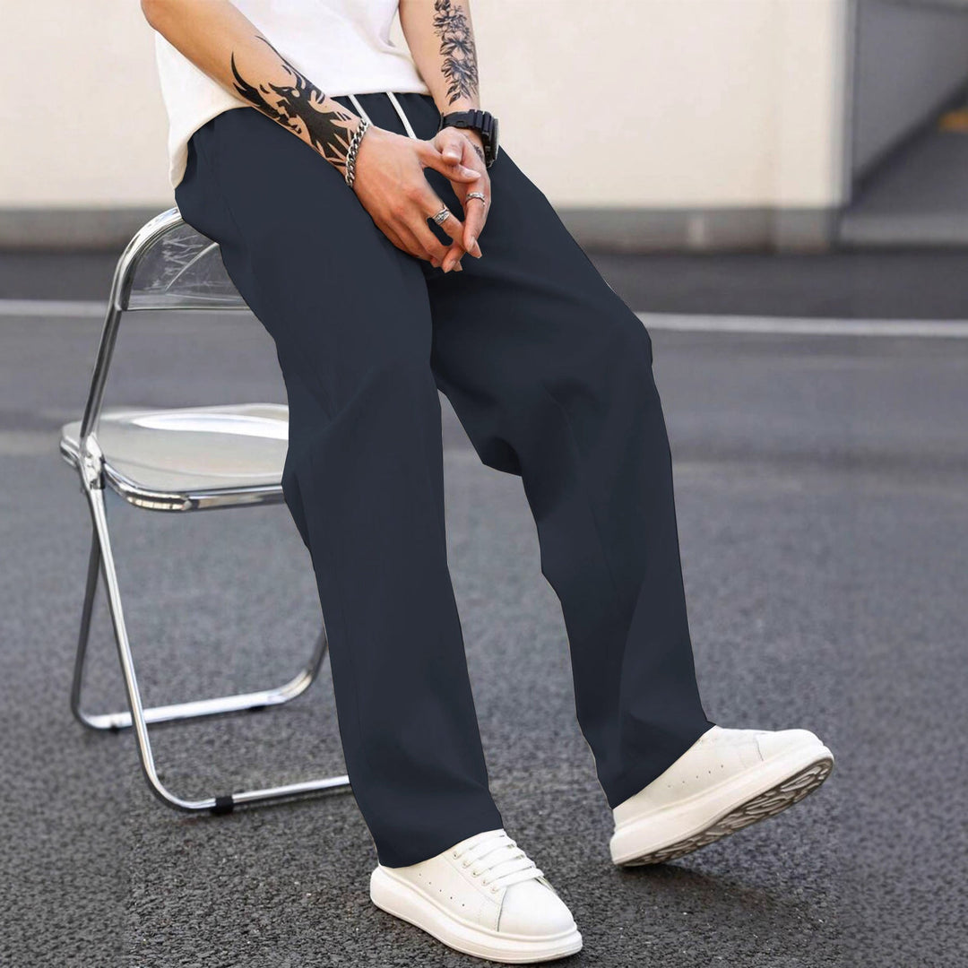 Herren modische Freizeithose mit weiter Passform und elastischem Bund Drune