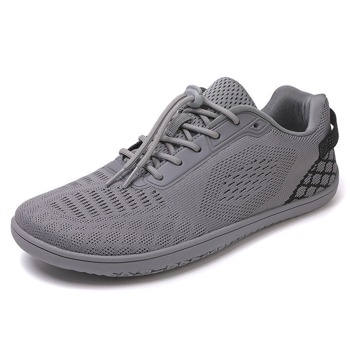 Unisex nan barfuß-inspirierter Strick-Sneaker mit elastischer Passform, Schnellzugkordel und griffiger Vollgummi-Laufsohle Drune