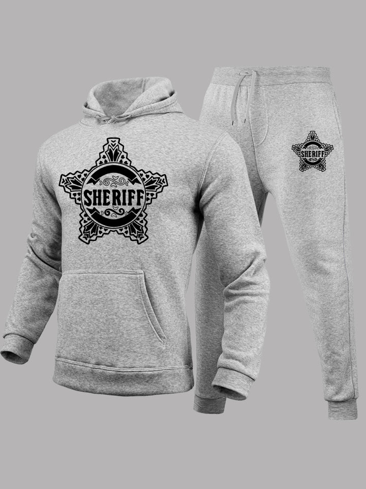 Damen Hoodie- und Jogginghose-Set mit einzigartigem Sheriff-Design Drune