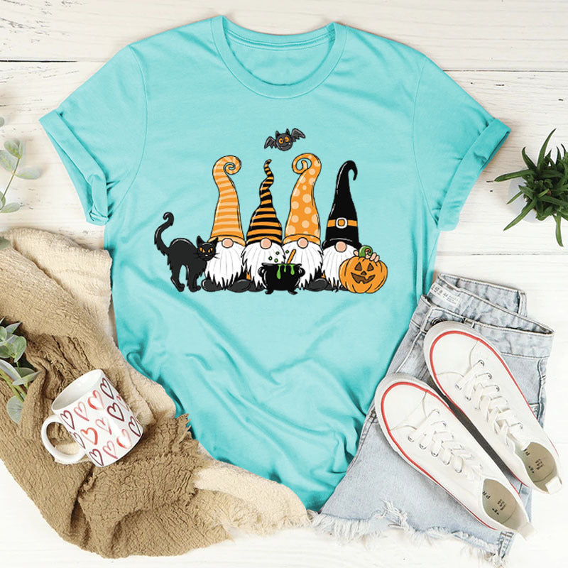Damen Halloween-Themen Grafik T-Shirt mit verspieltem Wichtel-Design Drune