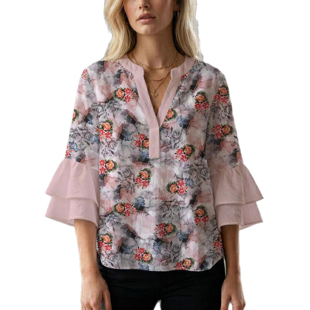Damen Bluse mit wunderschönen floralem Design Drune