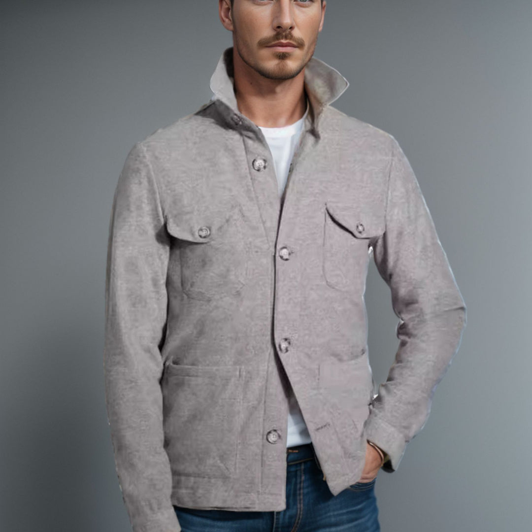 Herren lässige Steppjacke mit hohen Taschen Drune