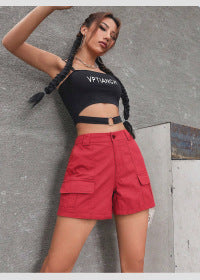 Damen Cargo-Shorts mit praktischen Seitentaschen und bequemer Passform Drune