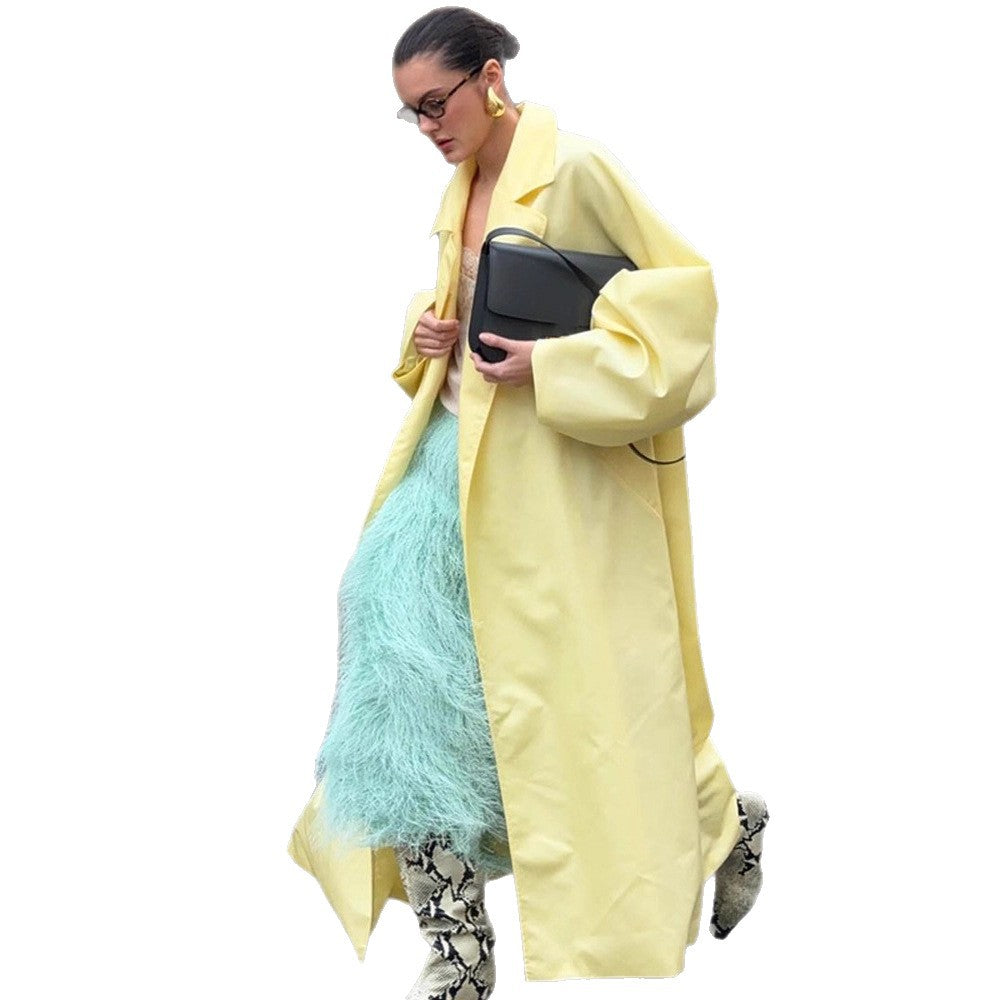 Damen Komfortabler Oversized Trenchcoat Drune