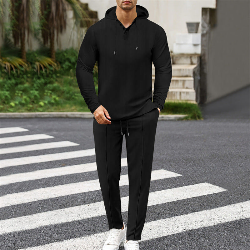 Herren modisches Hoodie-Set mit sportlichem Schnitt und praktischen Funktionen Drune