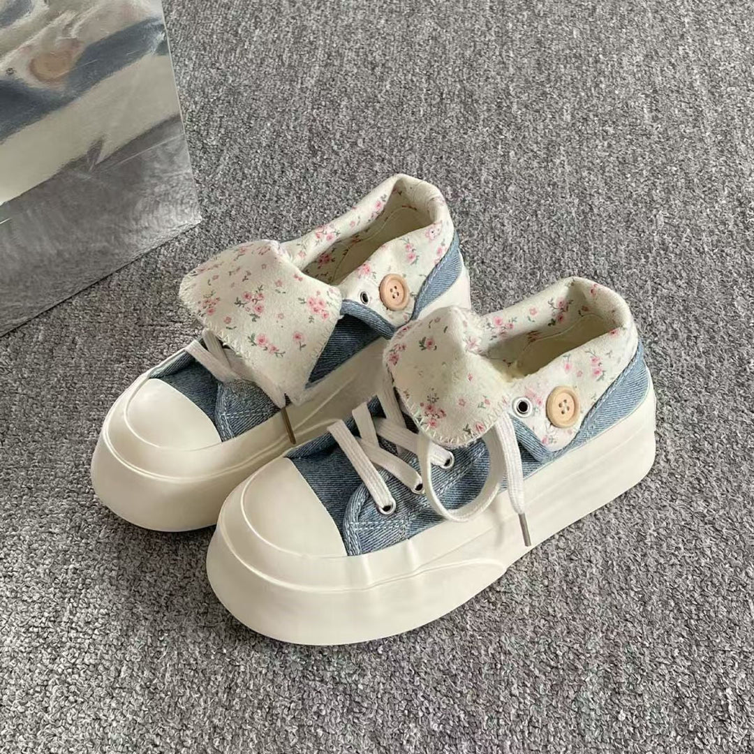 Damen Sneaker mit raffiniertem Klappdesign und weichem Innenfutter Drune