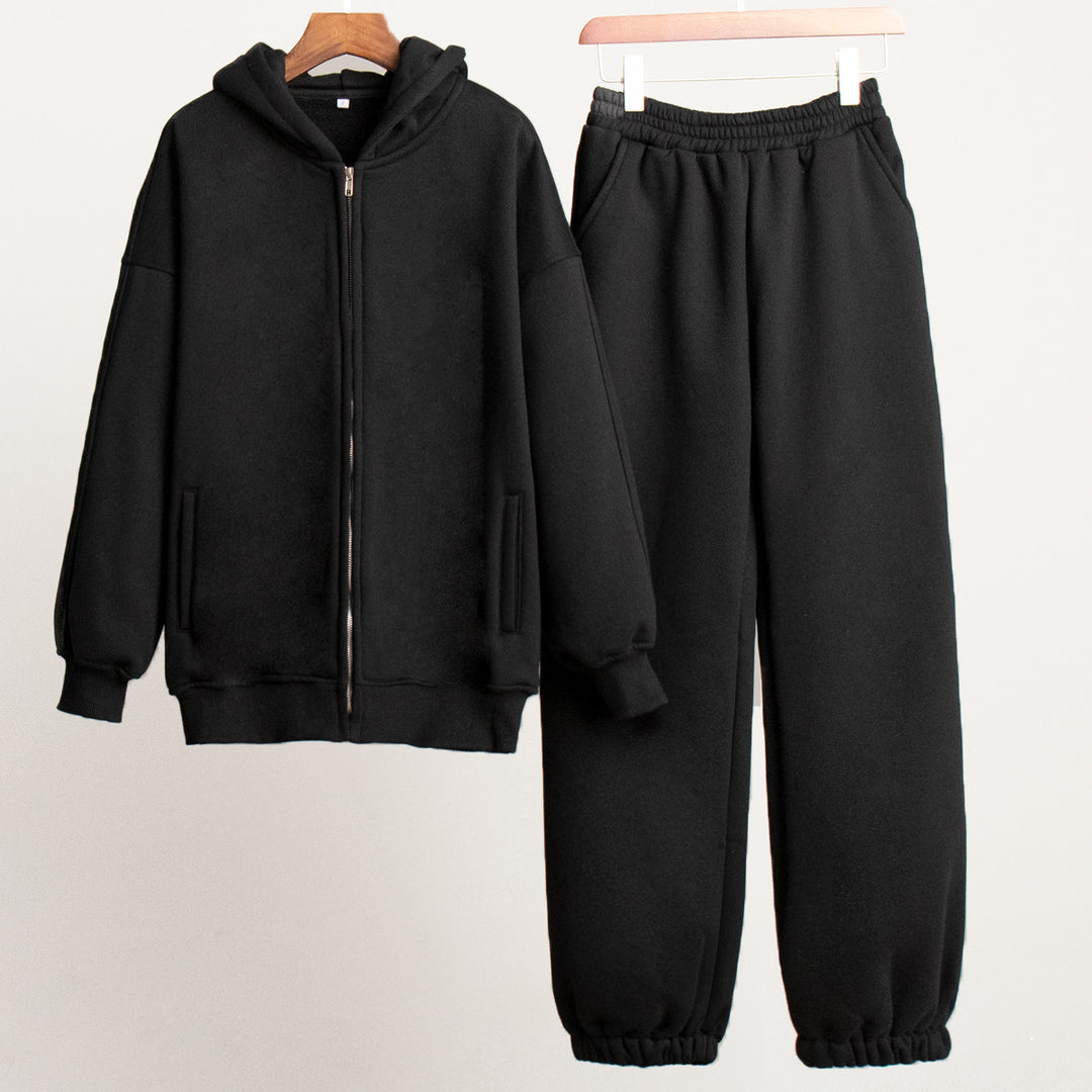 Damen Sportlicher Hoodie und Jogginghose Set Drune