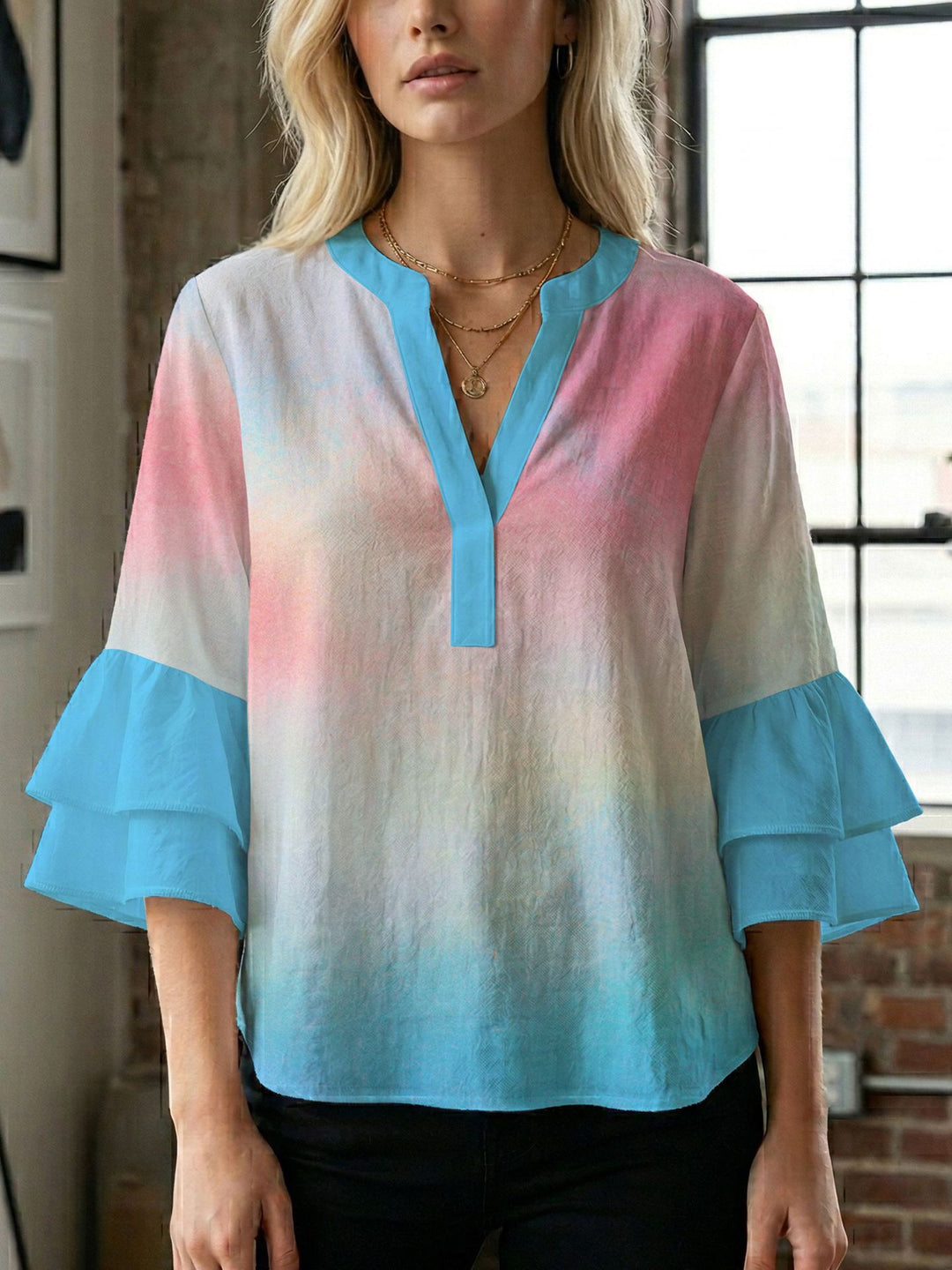 Damen Bluse mit wunderschönen floralem Design Drune