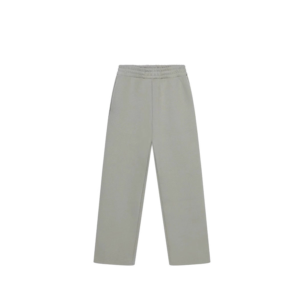 Unisex nan gerade geschnittene Jogginghose mit hohem Elastikbund und seitlichen Eingrifftaschen Drune