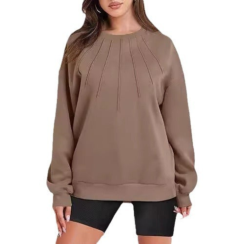 Damen Oversize Sweatshirt mit strukturiertem Design Drune
