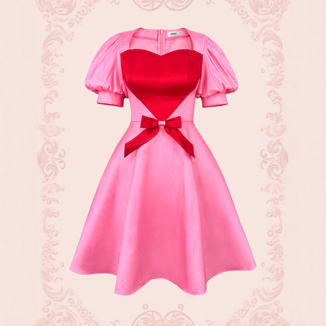 Damen festliches Kleid mit herzförmigem Oberteil und taillierter Silhouette Drune