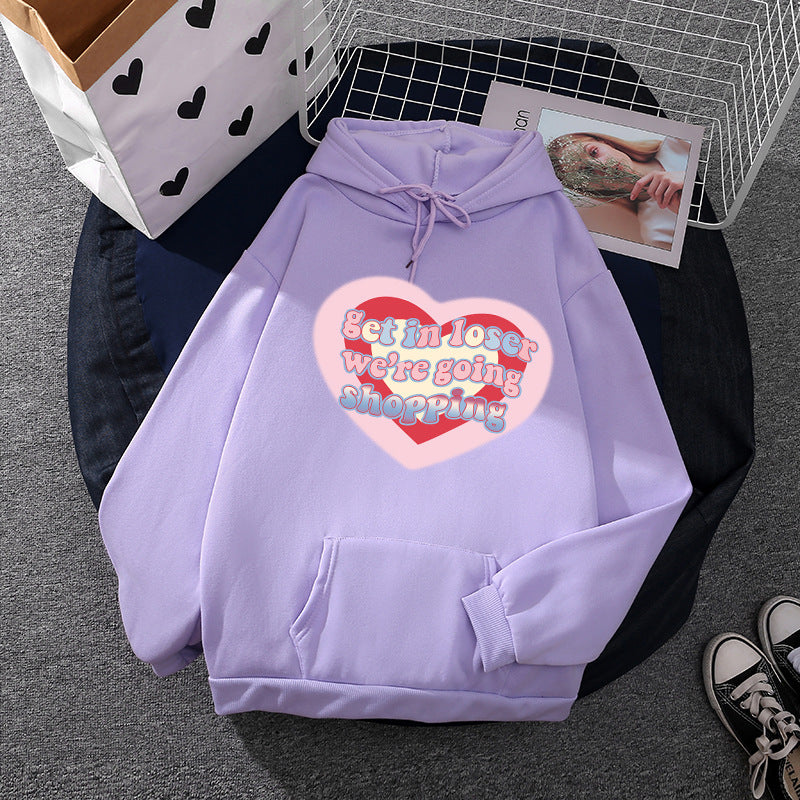 Damen Kuscheliger Kapuzenpullover mit kreativem Grafikdesign Drune