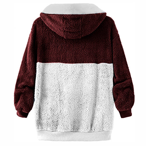 Drune | Sherpa Hoodie - Ultra-weiche Wärme - Kordelzug Kapuze - Lässiger Winterkomfort