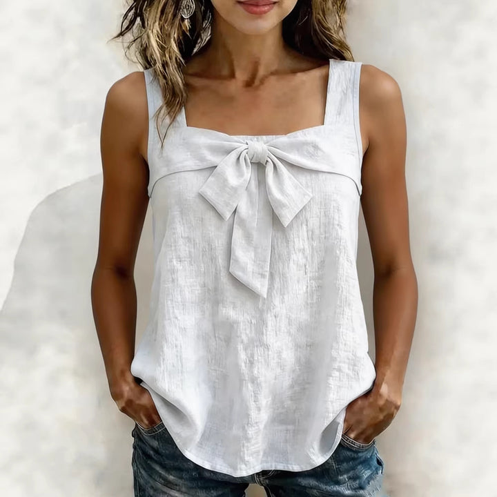 Damen Elegantes Top mit Schleifendetail Drune