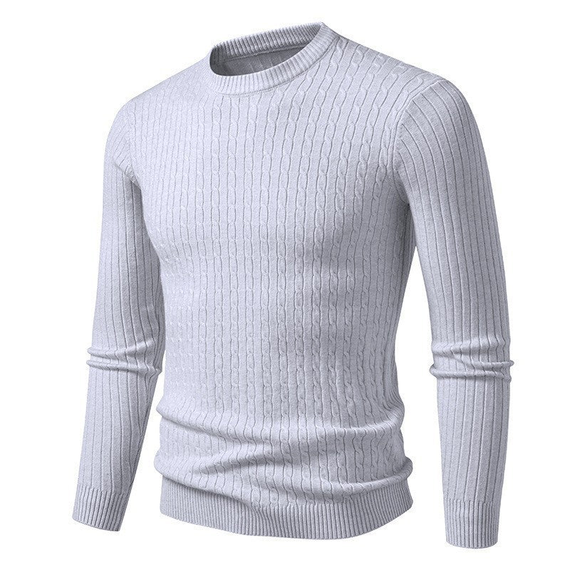 Herren modischer Strickpullover mit strukturiertem Zopfdesign Drune